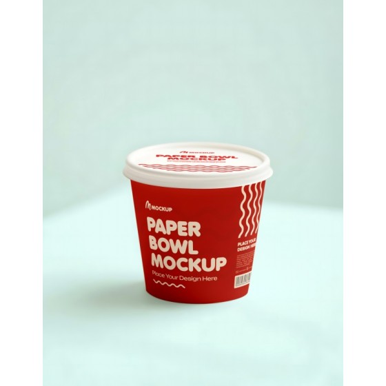 Lidded Cup Logo Packaging Mockup for Cup Brand Display Design
